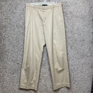 Banana Republic Dawson Khaki Pants Men's 32 x 30 100% Cotton Flat Front Chinos